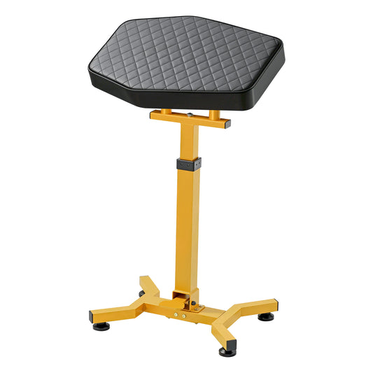 POARMEEY XXL Tattoo Armrest with Gold Metal Frame Large Tattoo Arm Rest Stand with Breathable Checkered Pillow that Can Rotate 180° Hydraulic Armrest with Foot Pedal to Adjust Height