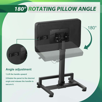 POARMEEY XXL Tattoo Armrest Stand with Legrest Large Tattoo Armrest with Flip Handle for Easy Angle Adjustment Upgraded Hydraulic Armrest with Foot Pedal to Adjust Height