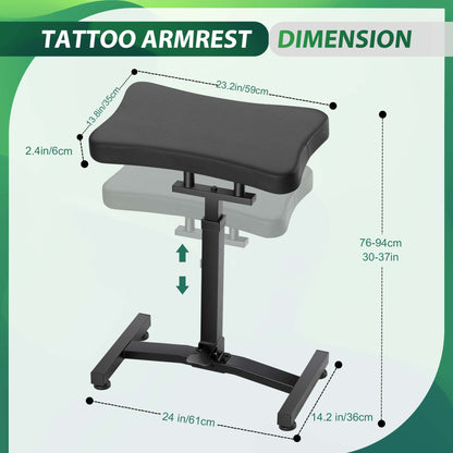 POARMEEY XXL Tattoo Armrest Stand Adjustable Height by Hydraulic System,Tattoo Arm Rest with Strong and Durable Base for Artist Tattoo Stuio