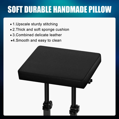 Poarmeey XXL Tattoo Arm Rest Stand with Adjustable Tattoo Tray for iPad Professional Oversized Armrest and Holder Stand Combination