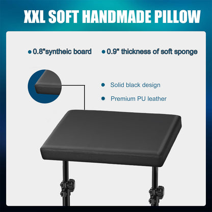 POARMEEY XXL Tattoo Arm Rest Stand Professional Tattoo Armrest with Large Soft Pillow and Adjustable Hight Angle for Studio