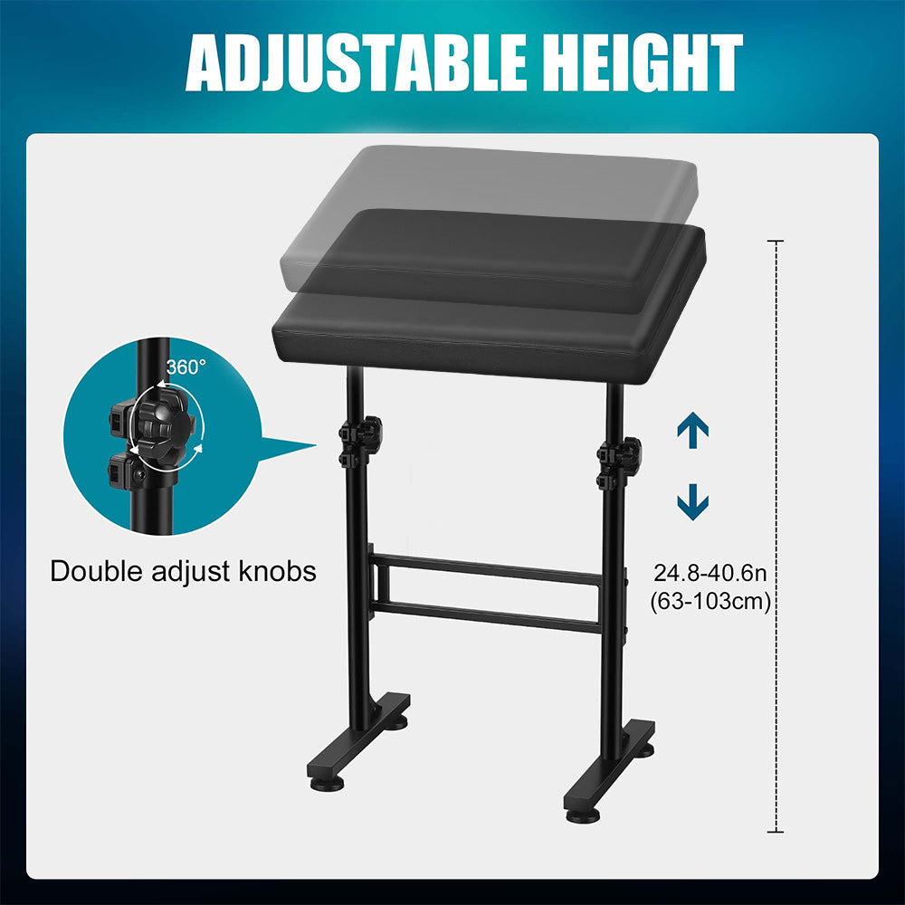 POARMEEY XXL Tattoo Arm Rest Stand Professional Tattoo Armrest with Large Soft Pillow and Adjustable Hight Angle for Studio