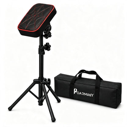 POARMEEY Foldable Tattoo Armrest Stand Embroidery Panel for Tattoo Studios，Adjustable Heigt Compact Tripod Stand for On-Site Tattoo, Pop-Up and Home Studio, Foldable & Portable, 2.5 kg Net Weight