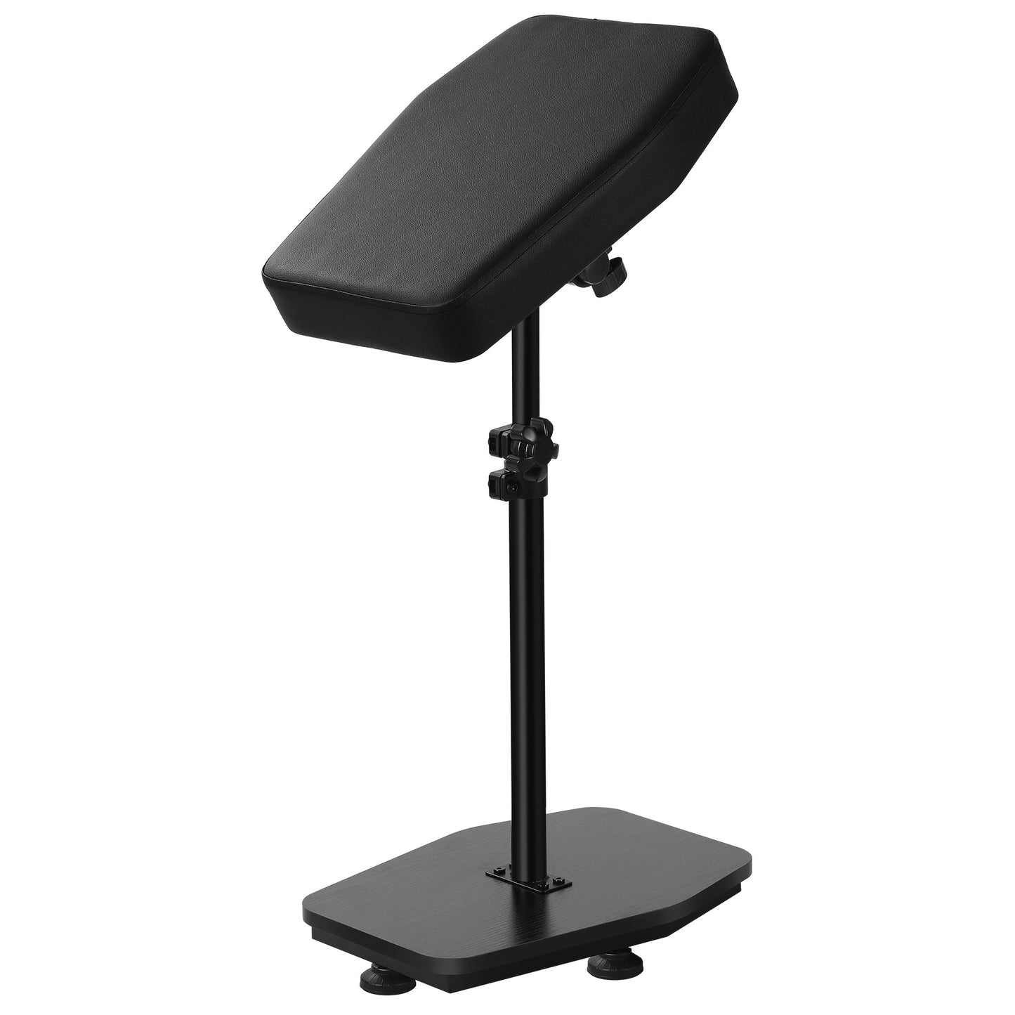 POARMEEY Tattoo Arm Rest Stand Adjustable Height and Tilt Black Leather Pad Professional Heavy Equipment for Tattoo Studio