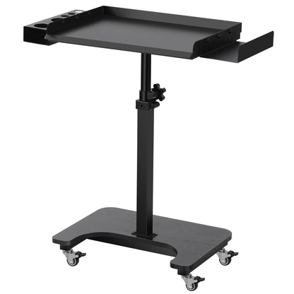 POARMEEY Premium Tattoo Tray Cart Salon Tray Rolling Trolley Adjustable Height Storage Utility Cart(011)