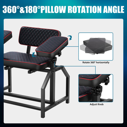 Poarmeey Tattoo Arm Rest Combo Tattoo Chair for Artist Two Large Tattoo Arm Rest Stand with Adjustable High Angle XXL Tattoo Chair with Backrest for Tattoo Studio