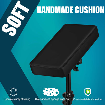 POARMEEY Tattoo Armrest Stand Professional Tattoo Armrest Adjustable Height Angle Made of Solid Metal Frame and Soft Leather Thick Cushion