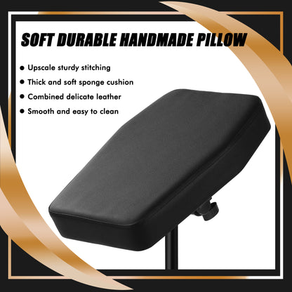 POARMEEY Tattoo Arm Rest Stand Adjustable Height and Tilt Black Leather Pad Professional Heavy Equipment for Tattoo Studio