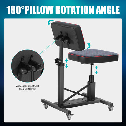 Poaremmy Tattoo Chair for Client with Arm Rest Tattoo Artist Chair Combo Armrest Stand On Wheels Adjustable Height by Hydraulic Device