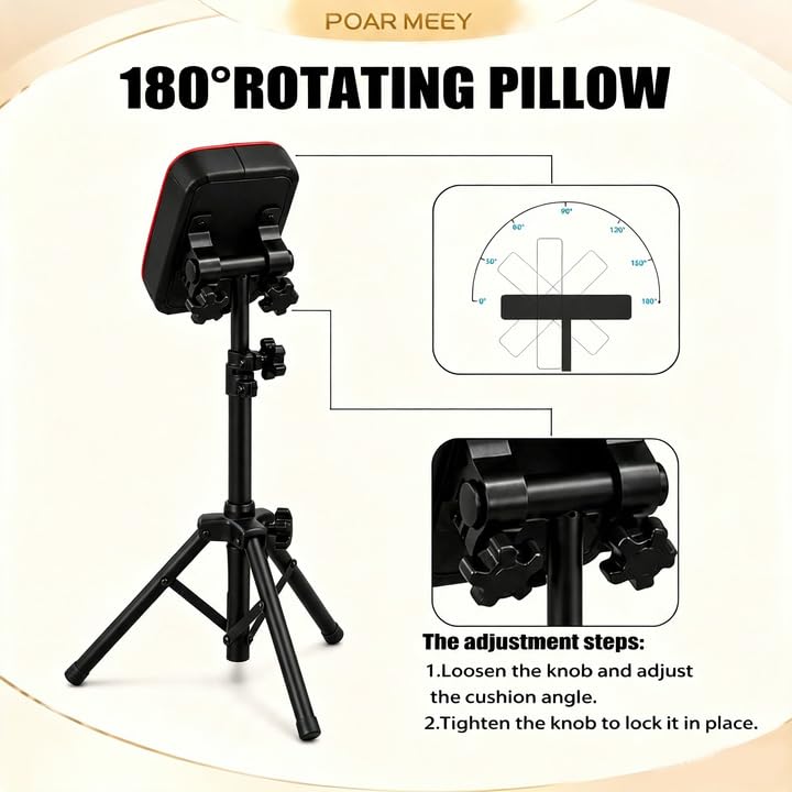 POARMEEY Foldable Tattoo Armrest Stand Embroidery Panel for Tattoo Studios，Adjustable Heigt Compact Tripod Stand for On-Site Tattoo, Pop-Up and Home Studio, Foldable & Portable, 2.5 kg Net Weight