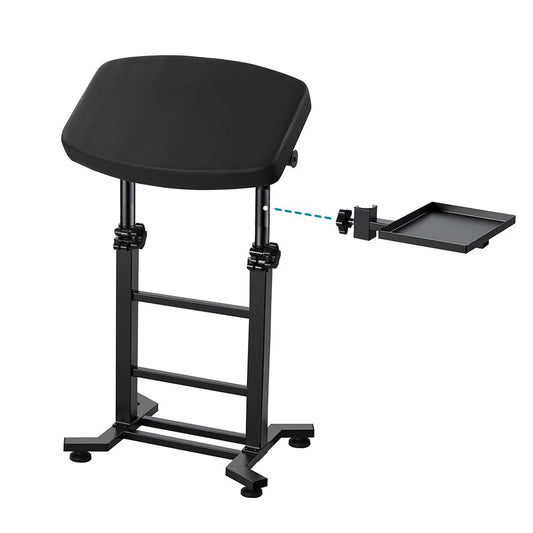 POARMEEY Professional Tattoo Armrest Adjustable Height with Side Demountable Tray, Extra Large Tattoo Arm and Leg Stand 180° Tilt Heavy Duty Equipment for Tattoo Studios