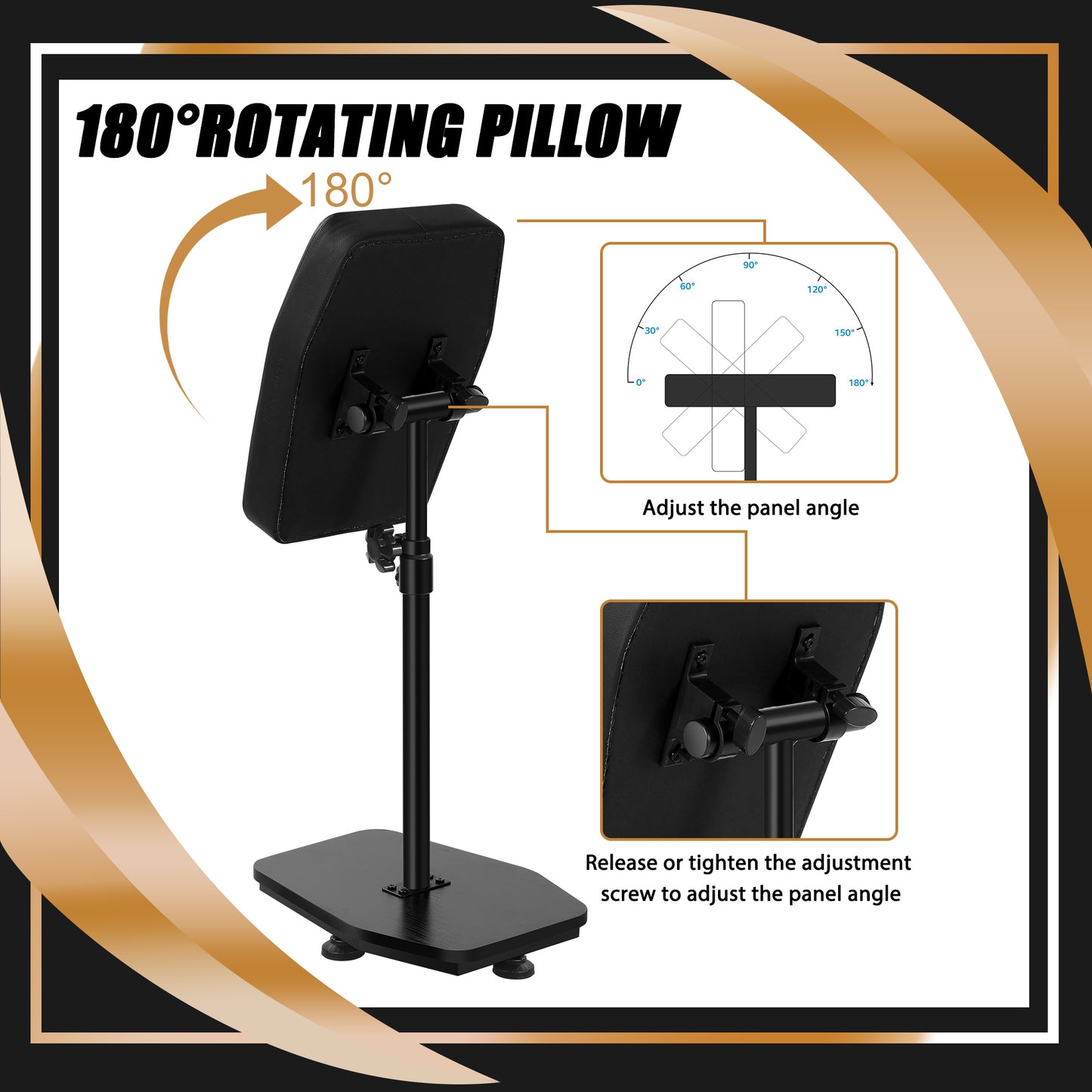 POARMEEY Tattoo Arm Rest Stand Adjustable Height and Tilt Black Leather Pad Professional Heavy Equipment for Tattoo Studio