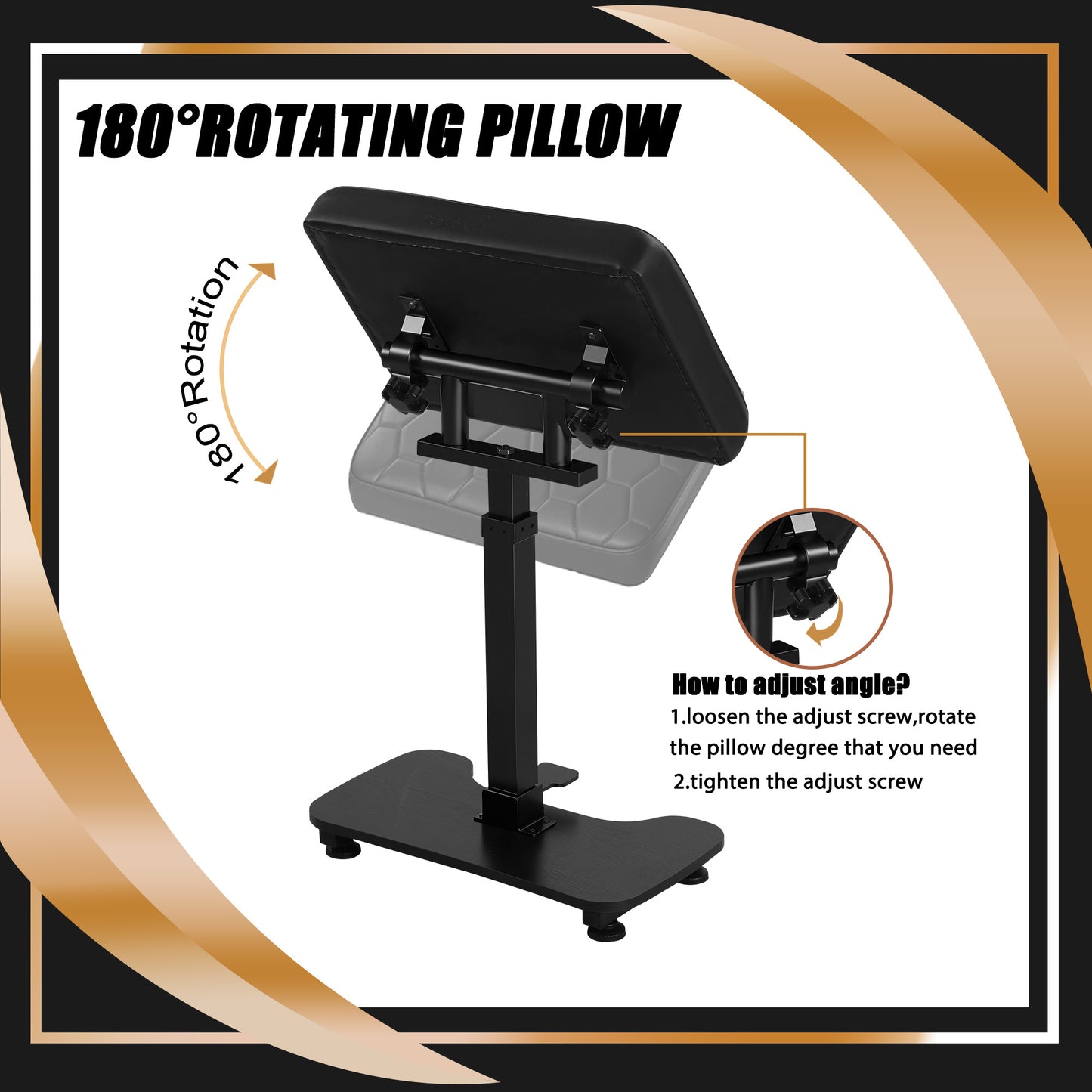 POARMEEY Tattoo Armrest Stand Hydraulic Device Height Adjustable Thickened Cushion Wood Grain Base Stability Strongly