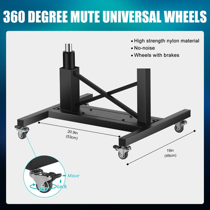 Poaremmy Tattoo Chair for Client with Arm Rest Tattoo Artist Chair Combo Armrest Stand On Wheels Adjustable Height by Hydraulic Device