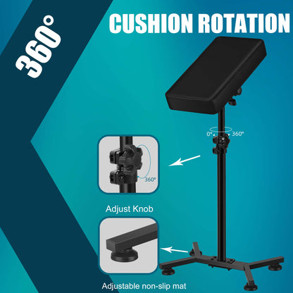 POARMEEY Tattoo Armrest Stand Professional Tattoo Armrest Adjustable Height Angle Made of Solid Metal Frame and Soft Leather Thick Cushion