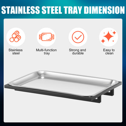 Poarmeey Tattoo Tray with Wheels Trolley Adjustable Height, Tattoo Stand Rolling Tray for Tattoo Studio