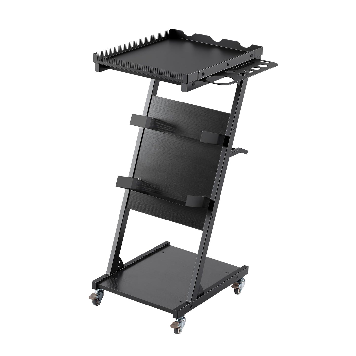 POARMEEY Multifunctional Salon Tray on Wheels, Premium Rolling Trolley Cart Tray, Large Mobile Workstation Table for Tattoo Barber Worlkshop, Beauty Spa Salon Storage