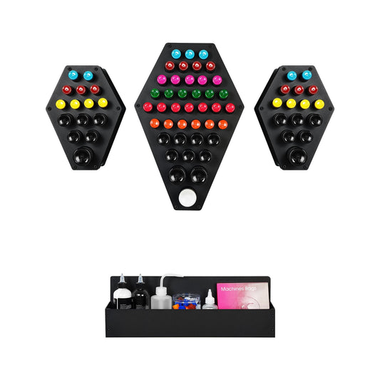 POARMEEY Tattoo Ink Rack Tattoo Holder,68 Holes Tattoo Permanent Makeup Pigment Ink Bottle Holder Stand Rack Organizer