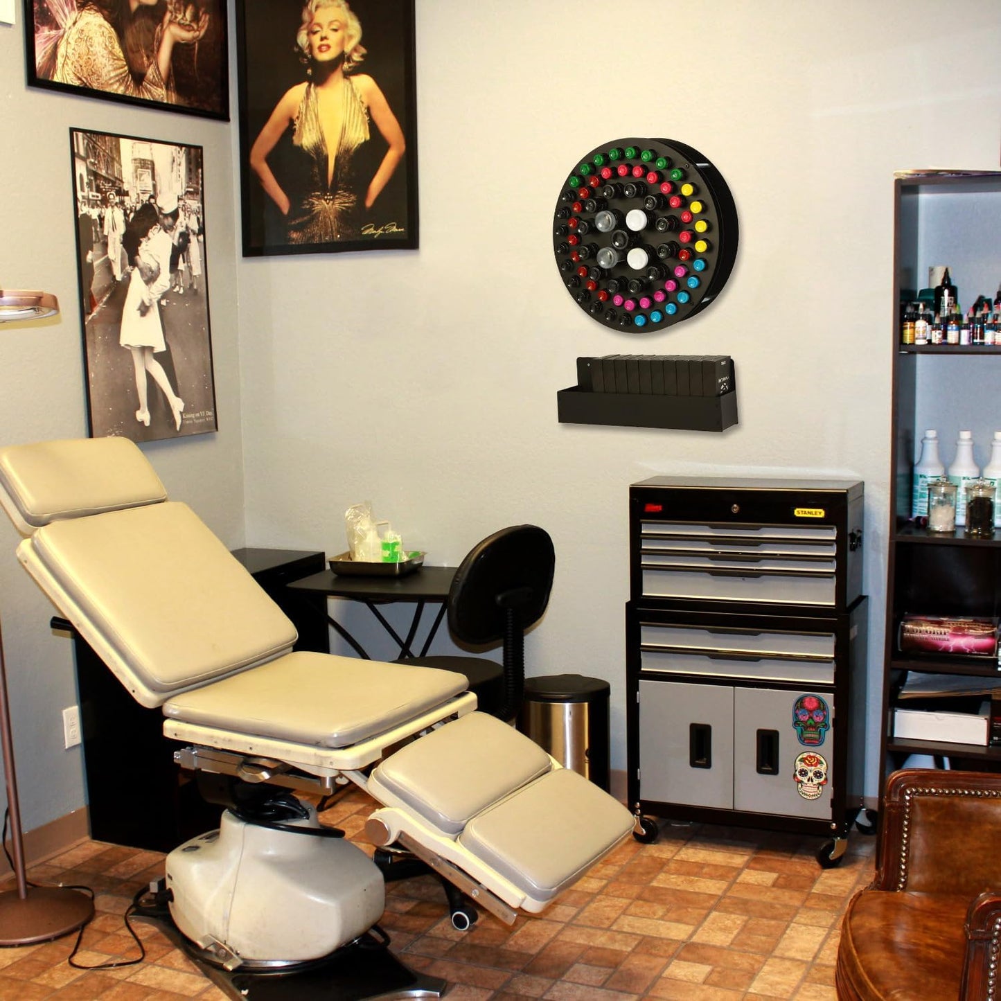 Poarmeey Tattoo Ink Holder, 69 Holes Tattoo Paint Holder and Tattoo Paint Display Holders Support Equipment for Tattoo Artists (Holder Only)