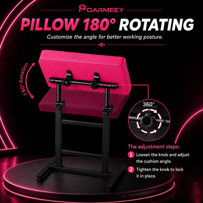 POARMEEY Tattoo Arm Rest XXL Height Adjustable for Tattoo Studio Pink，Height 68-97 cm Soft Sponge Cushion 180° Tilt Professional Use Easy to Clean Sturdy Metal Frame for Tattoo Artists
