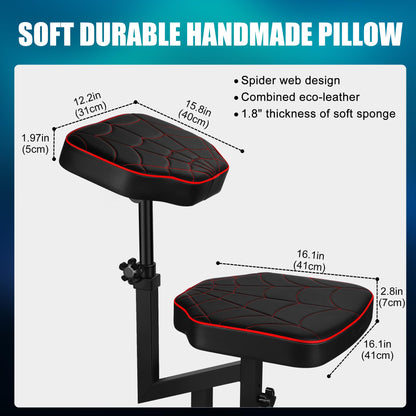 Poarmeey Upgraded Tattoo Armchair Multi-Function Tattoo Chair for customers Adjustable Tattoo Equipment with armrest Brackets and Wheels