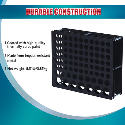 Poarmeey Rack Pigment Bottle Holder 82 Holes Paint Bottle Organizer for 1oz 4oz 8oz Tattoo Ink Holder and Display Support Equipment for Tattoo Artists