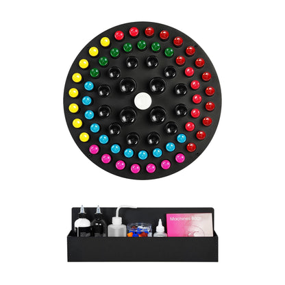 Poarmeey Tattoo Ink Holder, 69 Holes Tattoo Paint Holder and Tattoo Paint Display Holders Support Equipment for Tattoo Artists (Holder Only)