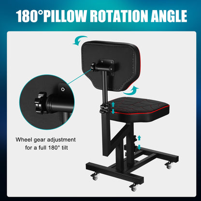 Poarmeey Upgraded Tattoo Armchair Multi-Function Tattoo Chair for customers Adjustable Tattoo Equipment with armrest Brackets and Wheels