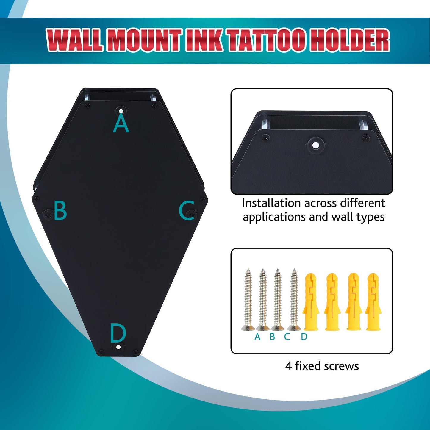 POARMEEY Tattoo Ink Rack Tattoo Holder,68 Holes Tattoo Permanent Makeup Pigment Ink Bottle Holder Stand Rack Organizer