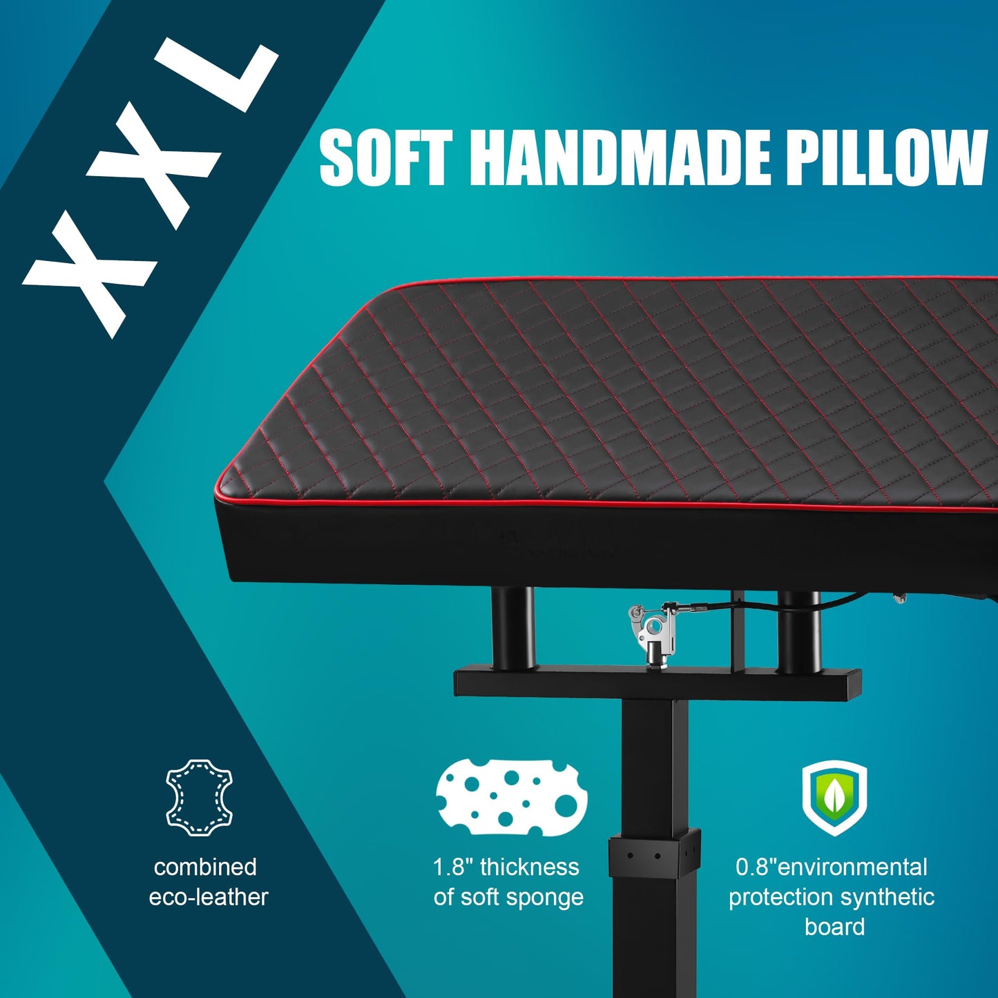 POARMEEY Large Tattoo Armrest Stand with Hydraulically Adjustable Height for Professional Tattoo Artists