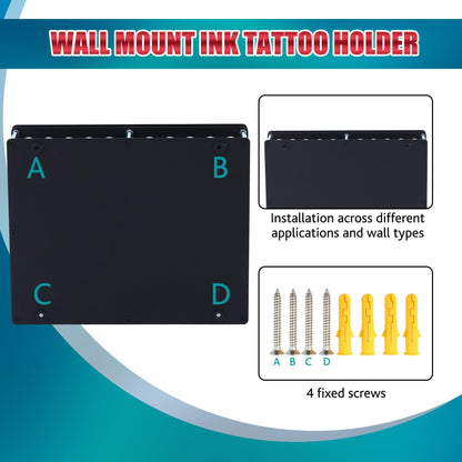 Poarmeey Rack Pigment Bottle Holder 82 Holes Paint Bottle Organizer for 1oz 4oz 8oz Tattoo Ink Holder and Display Support Equipment for Tattoo Artists