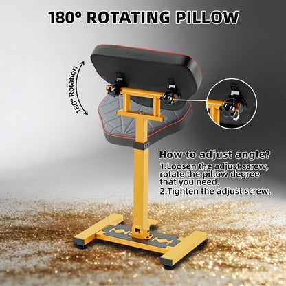 Luxury Tattoo Arm Stand with Spider Web Design - 180° Rotating Panel, Equipped with Hydraulic Lifting System Adjustable Height, Gold Frame & Stable Base for Professional Tattoo Artists
